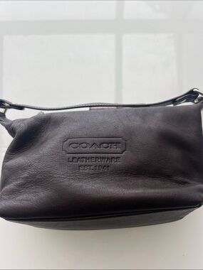 Coach Brown Embossed Leather Mini Tote Bag